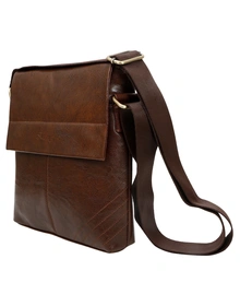 SPHINX Men's Leatherette Cross-Body Sling Bag (Dark Brown, 25 x 22 x 7 cm)