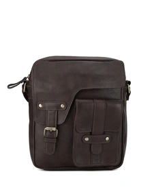 SPHINX Men's 100% Leather Regular Cross-Body Sling Bag (TAN, 25 x 22 x 7 cm)