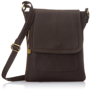 SPHINX Leatherette Unisex Cross-Body Sling Bag - Dark Brown (1 Piece)