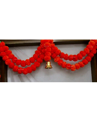 Package contains- 1 set of SPHINX Artificial Marigold Fluffy Flower Garlands Door Hanging Toran for decoration Made in India and made up of Recycled plastic and fibers. A completely handmade product.T-1