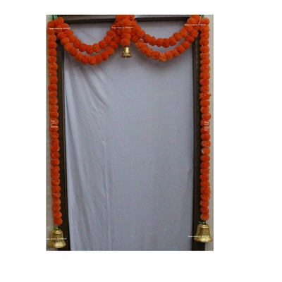 Package contains- 1 set of SPHINX Artificial Marigold Fluffy Flower Garlands Door Hanging Toran for decoration Made in India and made up of Recycled plastic and fibers. A completely handmade product.T