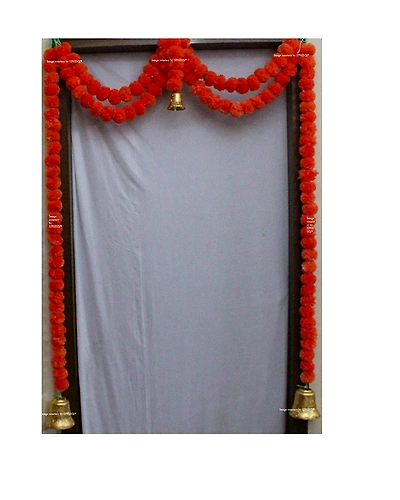 Package contains- 1 set of SPHINX Artificial Marigold Fluffy Flower Garlands Door Hanging Toran for decoration Made in India and made up of Recycled plastic and fibers. A completely handmade product.T-6908386