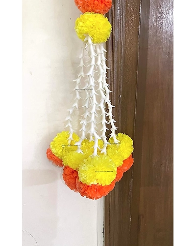 SPHINX Artificial Marigold Flowers and Tuberose(Yellow;Orange, 1 Piece)-3