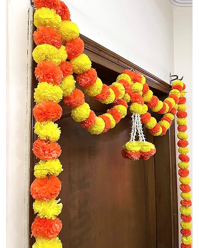 SPHINX Artificial Marigold Flowers and Tuberose(Yellow;Orange, 1 Piece)-2