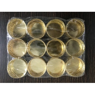 SPHINX® Small Golden Colored Tin Tea Light Candle Holders for Decoration/Crafts - Pack of (12)