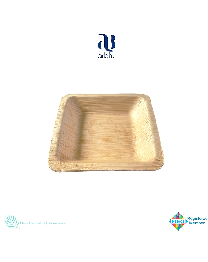 4.5&quot; Square Palm Leaf Bowl-2