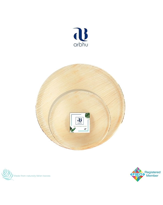 4&quot; Round Palm Leaf Bowl-1043