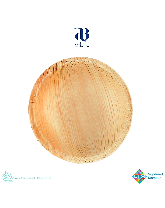 3.5&quot; Round Palm Leaf Bowl-2