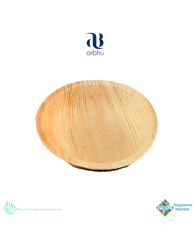3.5&quot; Round Palm Leaf Bowl-1044
