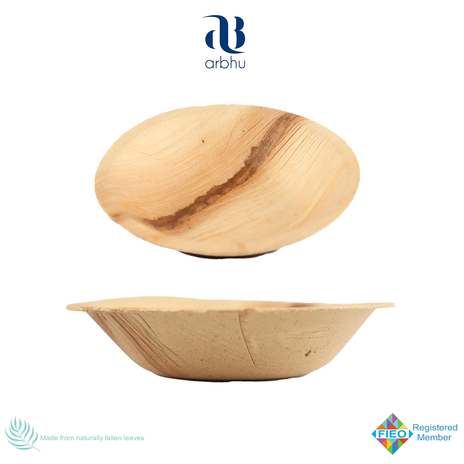 3&quot; Round Palm Leaf Bowl-1