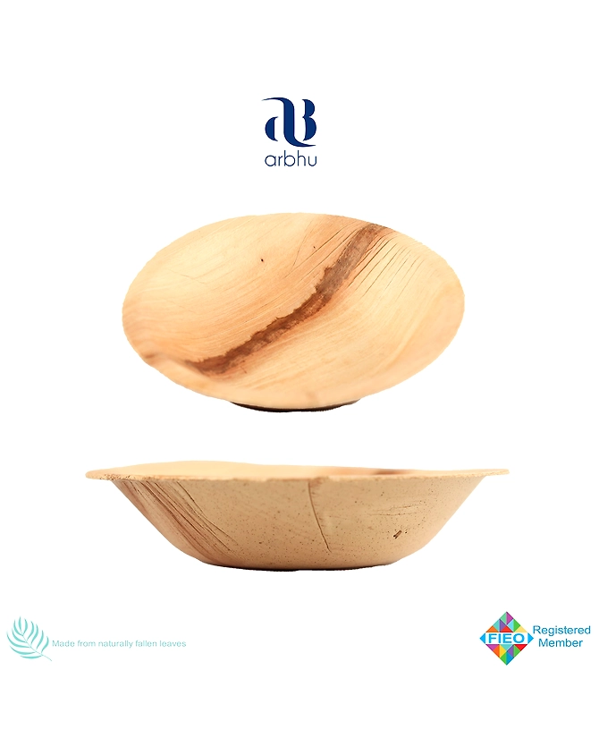 3&quot; Round Palm Leaf Bowl-1
