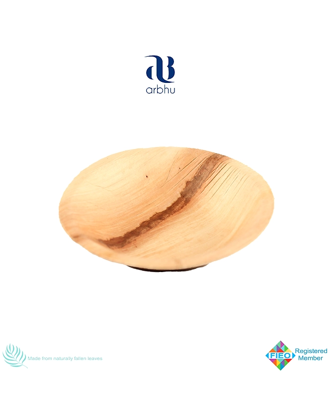 3&quot; Round Palm Leaf Bowl-1045