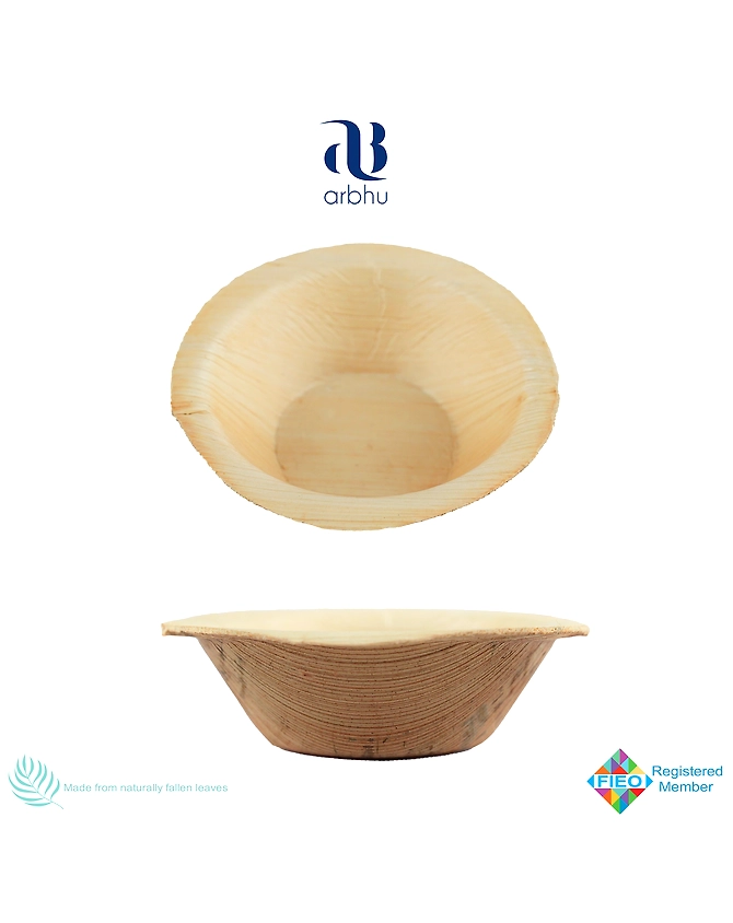 2.5&quot; Round Palm Leafs Bowls-1