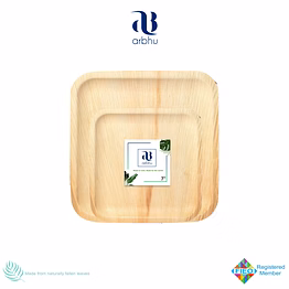 arbhu enterprises 7" square palm leaf plate