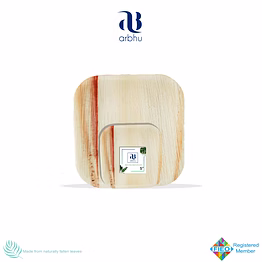 arbhu enterprises 5" square palm leaf plate