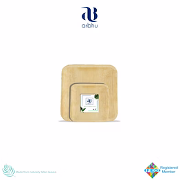arbhu enterprises 4.5" square palm leaf plate