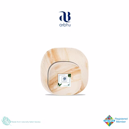 arbhu enterprises 4" square palm leaf plate