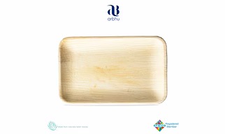 11" Rectangle Palm Leaf Plate