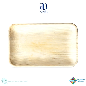11" Rectangle Palm Leaf Plate