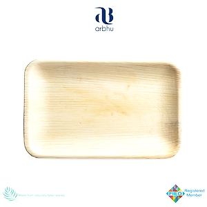 10" Rectangle Palm Leaf Plate