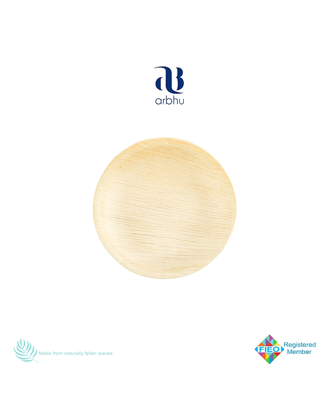 5&quot; Round Palm Leaf Plate-2