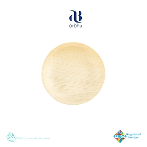 5" Round Palm Leaf Plate