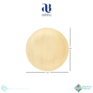 4.5" Round Palm Leaf Plate
