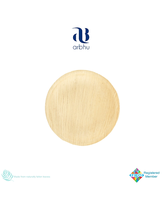 4.5&quot; Round Palm Leaf Plate-2
