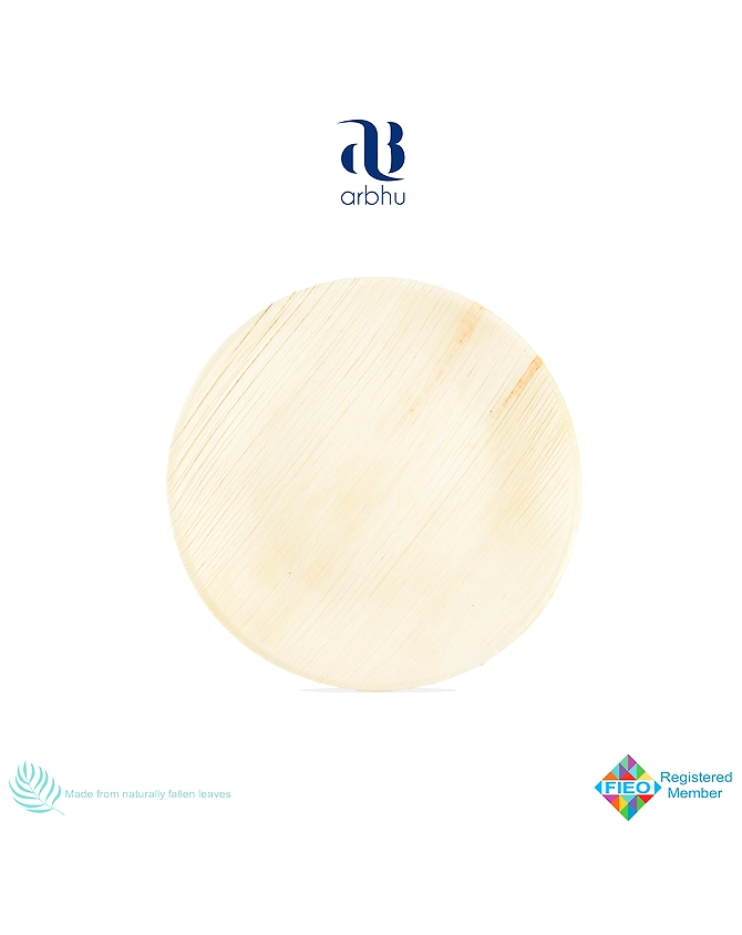 4&quot; Round Palm Leaf Plate-2