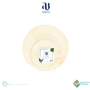 3.5" Round Palm Leaf Plate