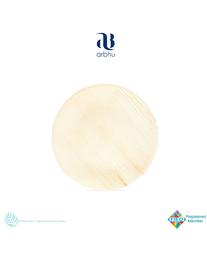 3.5&quot; Round Palm Leaf Plate-2
