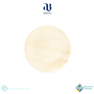 3" Round Palm Leaf Plate