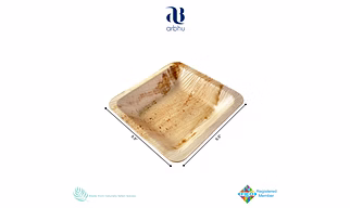 5.5" Square Palm Leaf Bowls