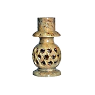 "Matka" Stone Carved Candle Stand