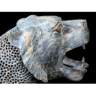 &quot;Guhaashaya&quot; Stone Carved Pair of Art Sculptures