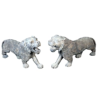 "Guhaashaya" Stone Carved Pair of Art Sculptures