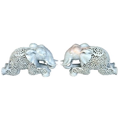 &quot;Yugmaka&quot; Stone Carved Pair of Art Sculptures-Yugmaka_Art_Sculptures