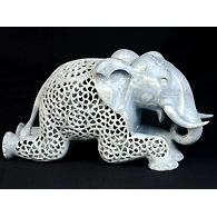 &quot;Yugmaka&quot; Stone Carved Pair of Art Sculptures