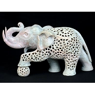 &quot;Dvanda&quot; Stone Carved Pair of Art Sculptures