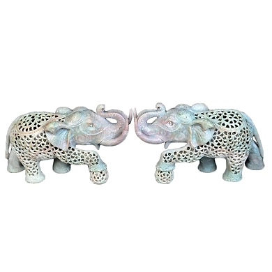 &quot;Dvanda&quot; Stone Carved Pair of Art Sculptures-DvandaPair_Art_Sculptures