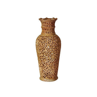 &quot;Phula&quot; Stone Carved Vase-Phula_Carved_Vase