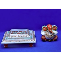 &quot;Muktidaya&quot; Marble Ganesha Idol Set