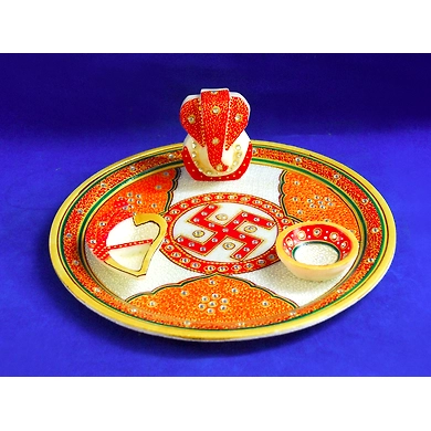 &quot;Gajanana&quot; Marble Ganesha Idol Set-GajananaIdol_Set