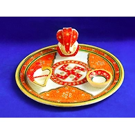 "Gajanana" Marble Ganesha Idol Set