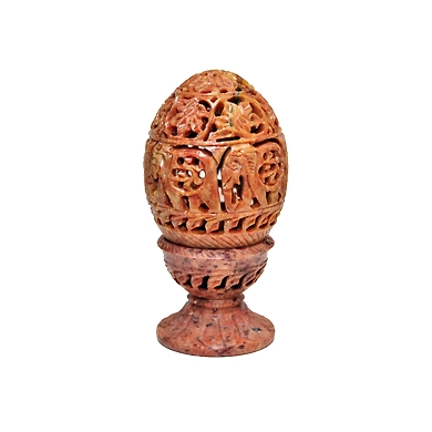 &quot;Dimbha&quot; Stone Carved Lamp Shade-1