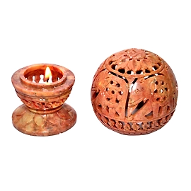 "Mekhala" Stone Carved Lamp Shade