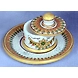 &quot;Mandana&quot; Marble Hand Painted Kundan Platter-1-sm