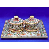 "Aruna" Marble Hand Painted Platter
