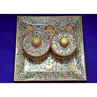 &quot;Aruna&quot; Marble Hand Painted Platter