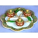 &quot;Prasanna&quot; Marble Hand painted Kundan Platter-Prasanna_Kundan_Platter-sm